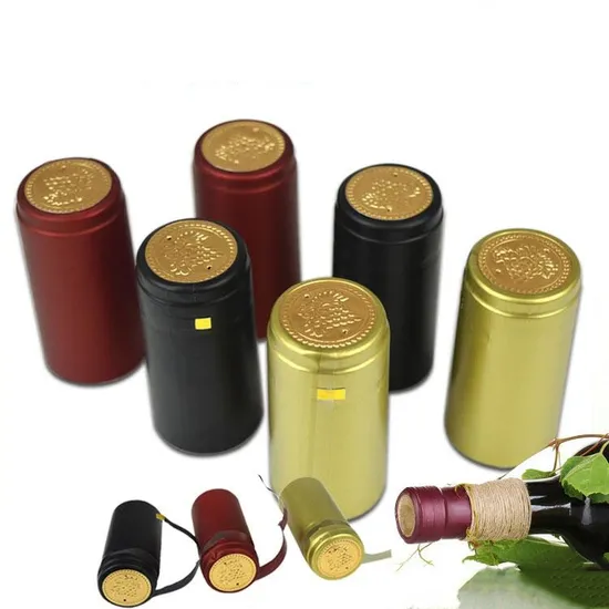Customize Blue Shrink Capsule for Spirits Bottles 30mm PVC Heat Shrink Bottle Capsule for Wine Bottle 