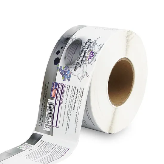 Custom Self Adhesive Packaging Sticker Vinyl Thermal Paper Printing Label for Food Medical Chemical Product 