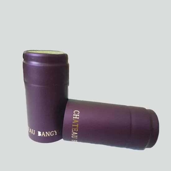 Purple Color PVC Shrinkable Wine Capsules with Tear Strip 
