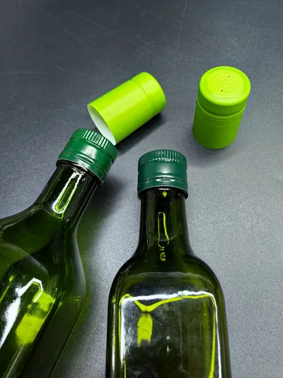 Matt Green PVC Shrink Capsules for Olive Oil Bottle Sealing 